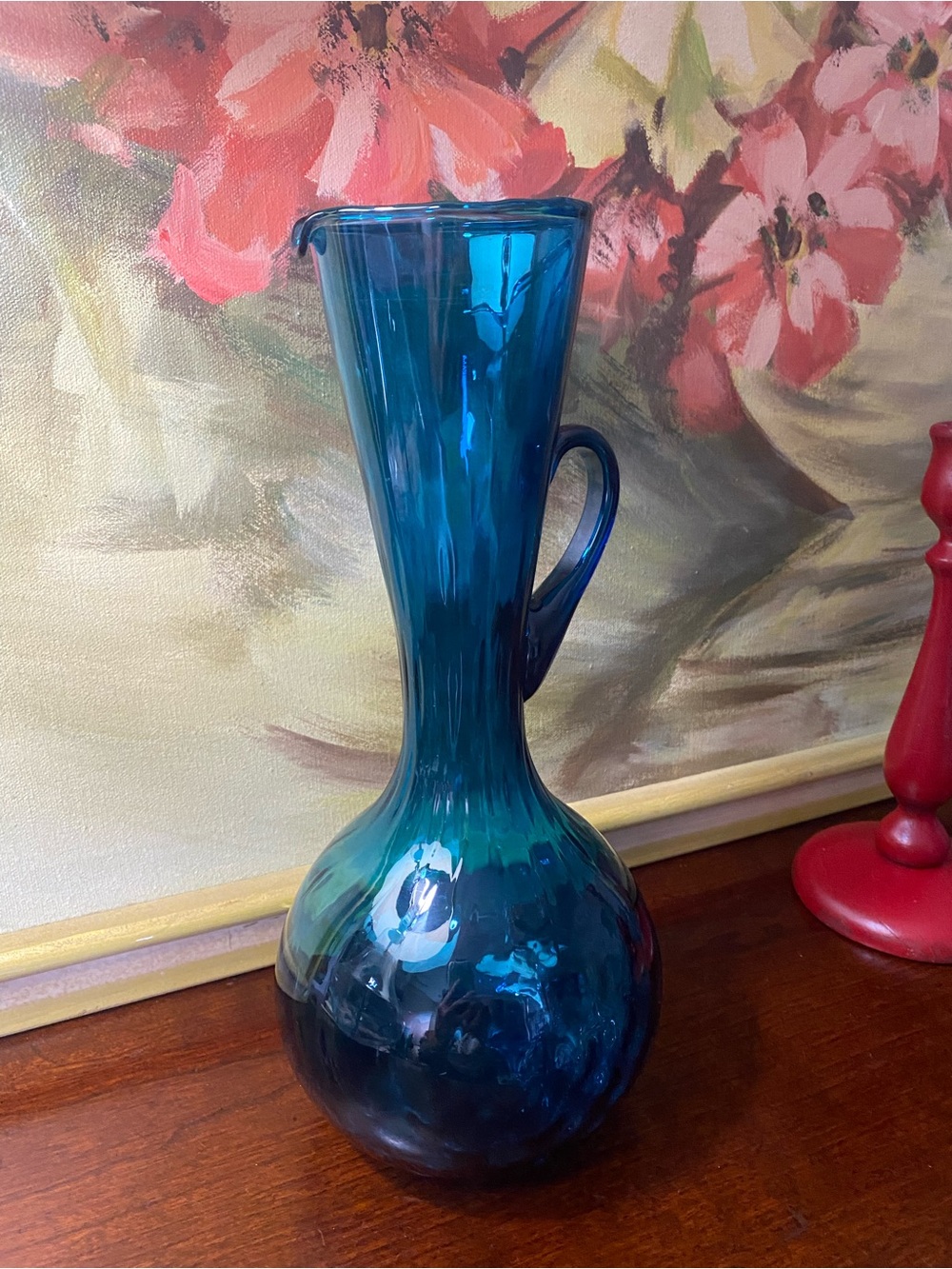 Vintage Italian Empoli Spouted Pitcher